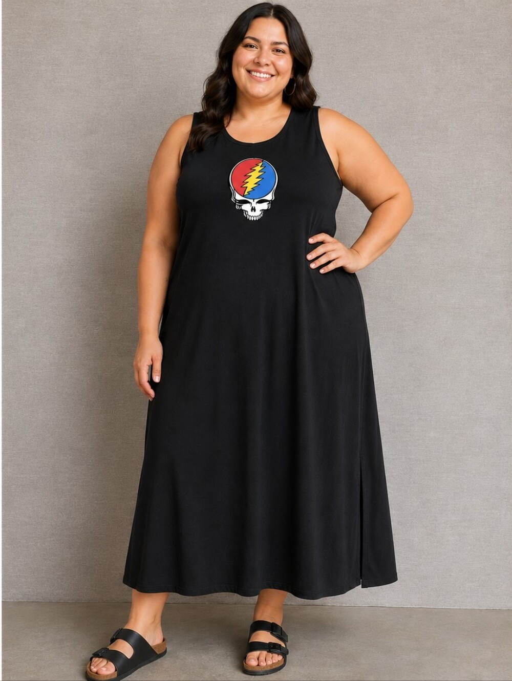 Grateful Dead Dress SYF Street Sketch Logo Concert T-shirt Tank Midi USA